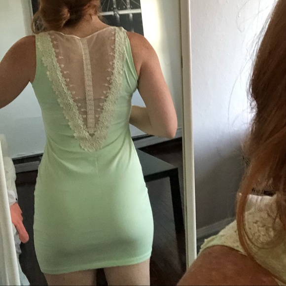 Mint green mini dress - Picture 2 of 4